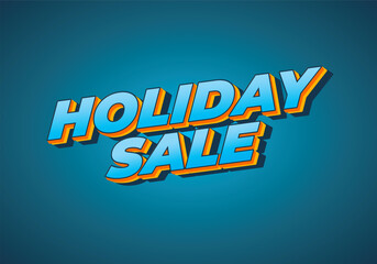 Holiday sale. Text effect in eye catching colors with 3D look