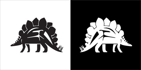 Illustration vector graphics of dinosaur icon © Sutari