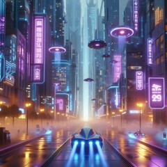 Asian​ town in the future​