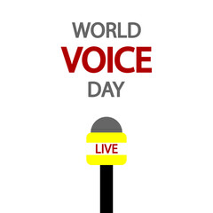 Voice Day World microphone, vector art illustration.