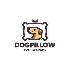 dog pillow logo vector