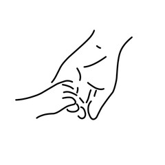 Parent and Child Holding Hand Illustration