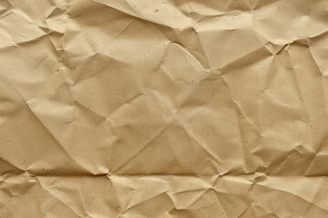 Beige Craft Old Crumpled Paper Texture. Vintage Paper Background.