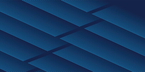 Dark blue background. Modern line stripes curve abstract presentation background. Luxury paper cut background