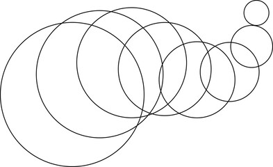 Circle line blend design. Dynamic shape element