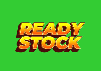 Ready stock. Text effect in 3D look with eye catching colors