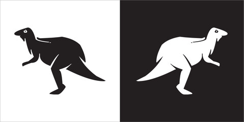 Illustration vector graphics of dinosaur icon © Sutari