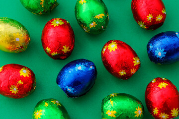Background with colorful easter eggs