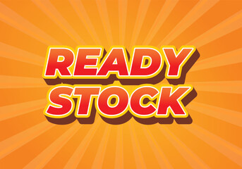Ready stock. Text effect in 3D look with eye catching colors