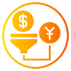 yen gradient icon