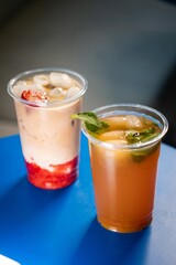 iced coffee and iced tea