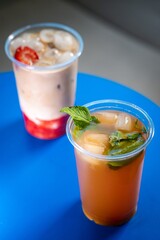 iced coffee and iced tea