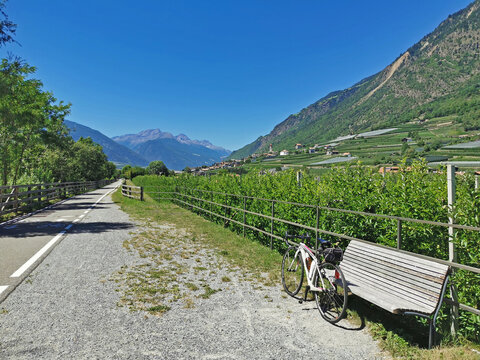 Vinschgau - Rennrad auf dem Etsch-Radweg