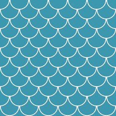 Tail seamless mermaid background with a pattern of fish scales - obrazy, fototapety, plakaty
