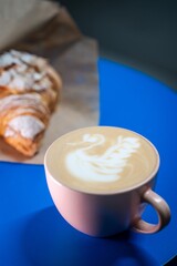 croissant and cappuccino