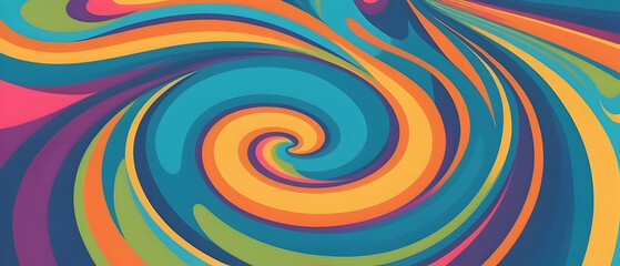 Y2k aesthetic. Groovy hippie backgrounds. Waves, swirl, twirl pattern. Twisted and distorted in trendy retro psychedelic style. - obrazy, fototapety, plakaty