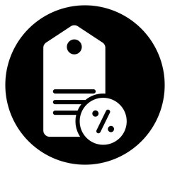 discount glyph icon