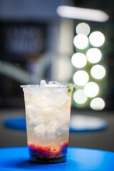 Mojito with raspberries