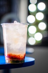 Mojito with raspberries