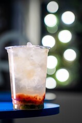 Mojito with raspberries
