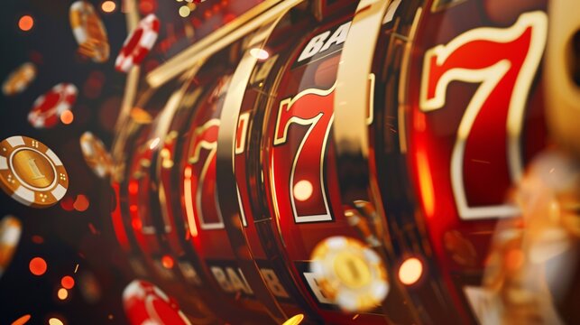 a close up of a slot machine