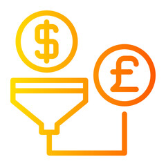 currency gradient icon