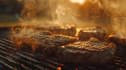 A close-up of a grilled beef steak.