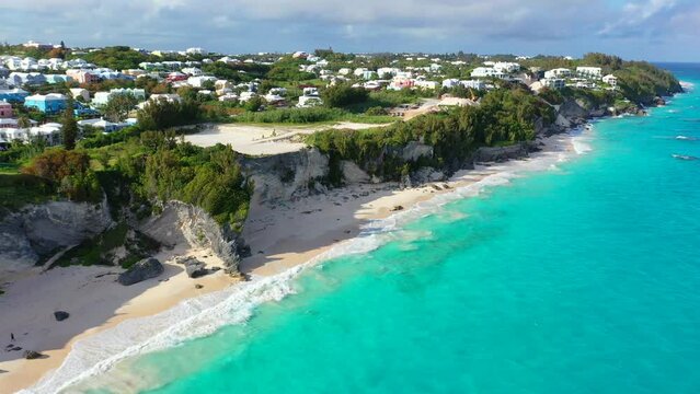 Scenic coastline of the Bermuda islands