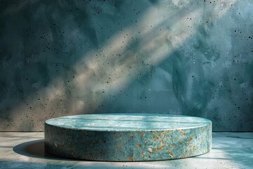 Product display podium with soft and gentle light for cosmetic adsvertising.