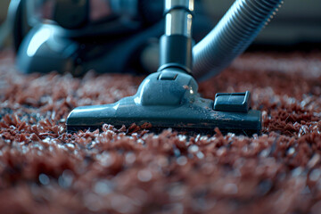 a vacuum cleaner on a carpet