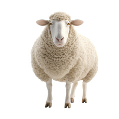 3D animal cloning process, Dolly the sheep, isolated on white - obrazy, fototapety, plakaty