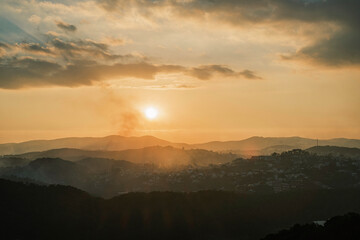 Beautiful sunset afternoon, scenes in Dalat - Vietnam