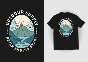 Outdoor Theme Tshirt design for Clothing, apparel, brand