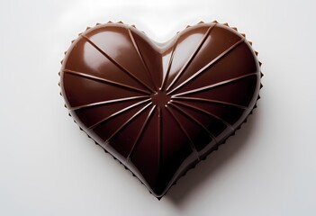 Süße Versuchung: Herz aus Schokolade - obrazy, fototapety, plakaty