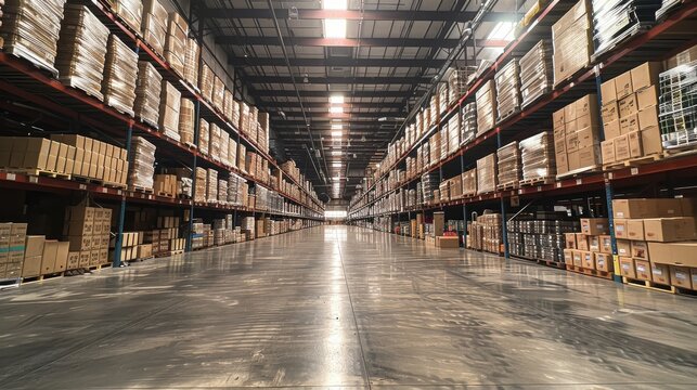 Efficient warehouse logistics management exemplified through organized inventory and smooth operations.