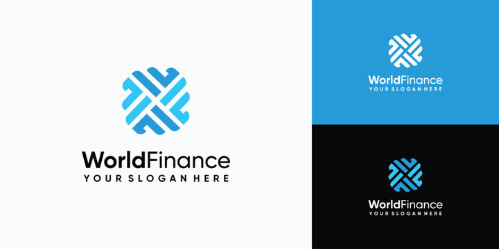 Rotating letter F initial vector logo design in modern, simple, clean and abstract style.