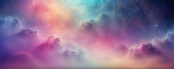 Obraz na płótnie Canvas Abstract colorful space galaxy banner with fog used for artwork, party flyers, posters, banners, brochures