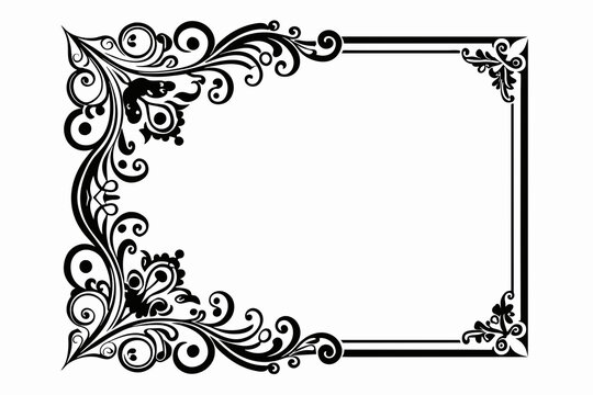 frame with floral elements