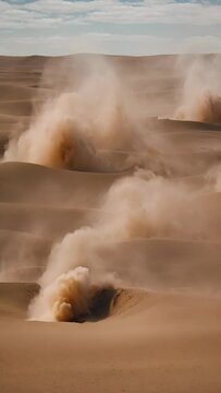 Amazing footage of sandstorms in the desert