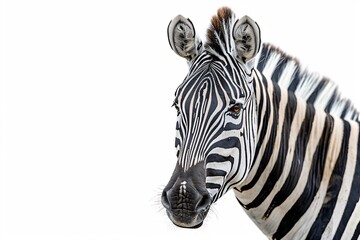 a close up of a zebra - obrazy, fototapety, plakaty