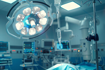 Innovative technology in a modern hospital operating room - obrazy, fototapety, plakaty