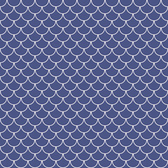Fish scale seamless pattern. Square fish scale swatch texture or background. Navy blue mesh. Mermaid pattern or decor element. Fish skin or Mermaid tail texture