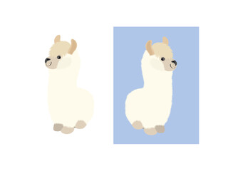 Fototapeta premium llama on a white background.