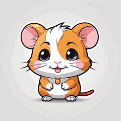 Cute Hamster cartoon Logo Design Very Cool