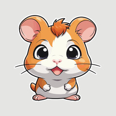 Cute Hamster cartoon Logo Design Very Cool