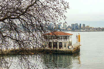 Beautiful view of Moda Pier and sea in Kadikoy, Istanbul, Turkey