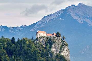 House above Bled lake in Slovenia, Europe.