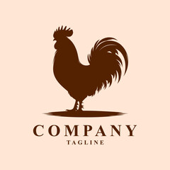 Fototapeta na wymiar Rooster logo: Symbolizes vigor, confidence, and dawn, embodying energy and vitality