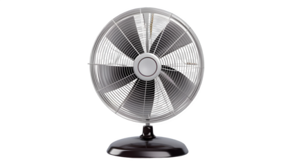 Electric Fan PNG: Cooling Appliance Isolated on White | Transparent Background | Hand Edited Generative AI