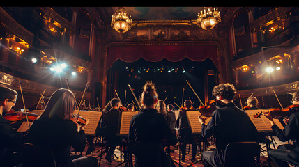 Grande Symphonie des émotions : un élégant concert classique captive le public dans un théâtre historique resplendissant
